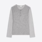 Pointelle henley tee