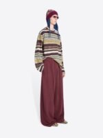 Pleated cotton sweatpants - Image 3